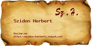 Szidon Herbert névjegykártya